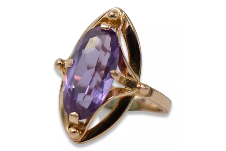 Original Vintage 14K Rose Gold Alexandrite Ring Vintage Jewlery vrc047r